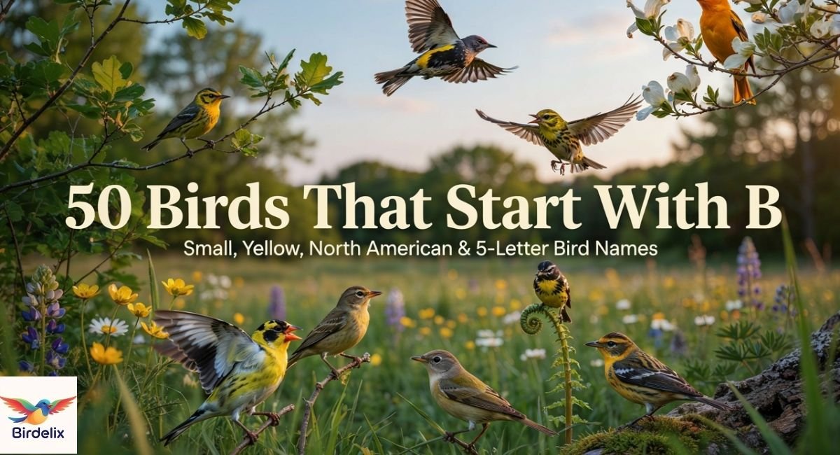 50 Birds That Start With B: Small, Yellow, North American & 5-Letter Bird Names