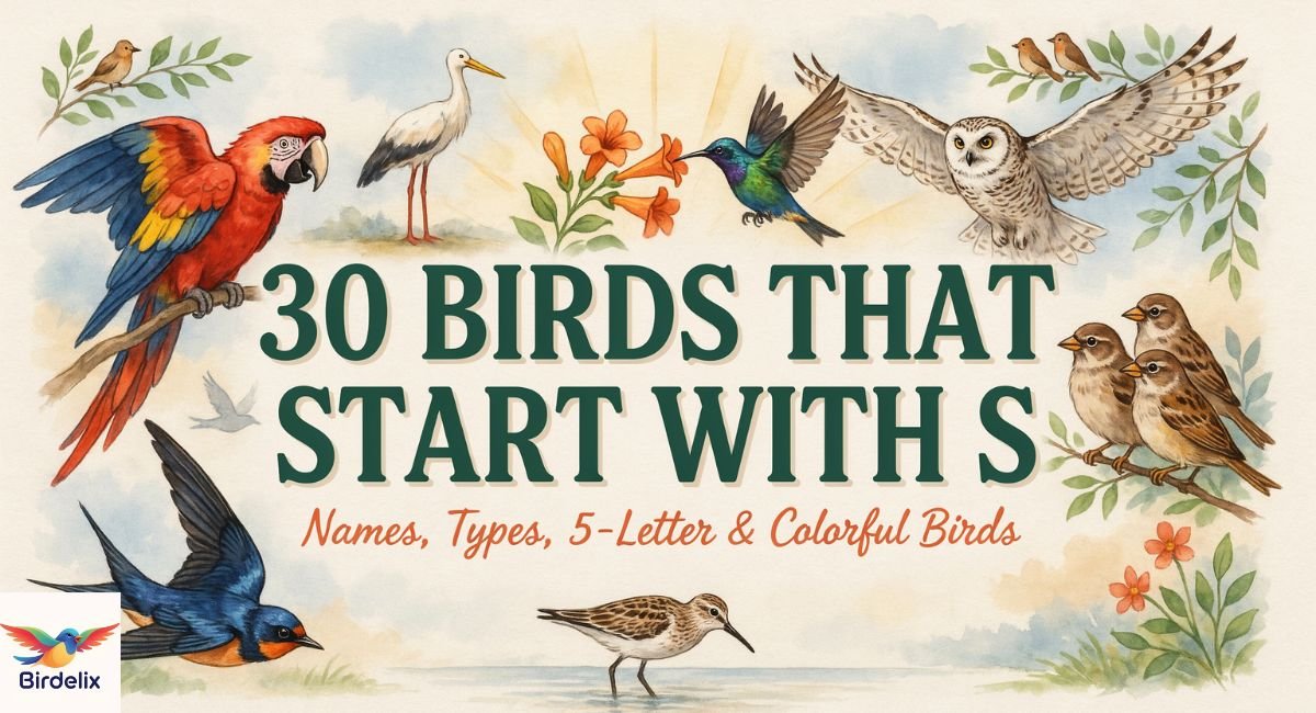 30 Birds That Start With S: Names, Types, 5-Letter & Colorful Birds