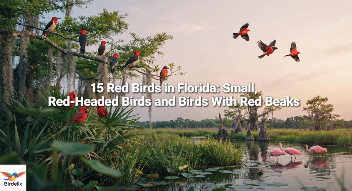 15 Red Birds in Florida: Small, Red-Headed Birds and Birds With Red Beaks
