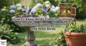 How to Keep Birds Cool in Summer: Bird Baths, Cages, Pigeons, and Wild Birds