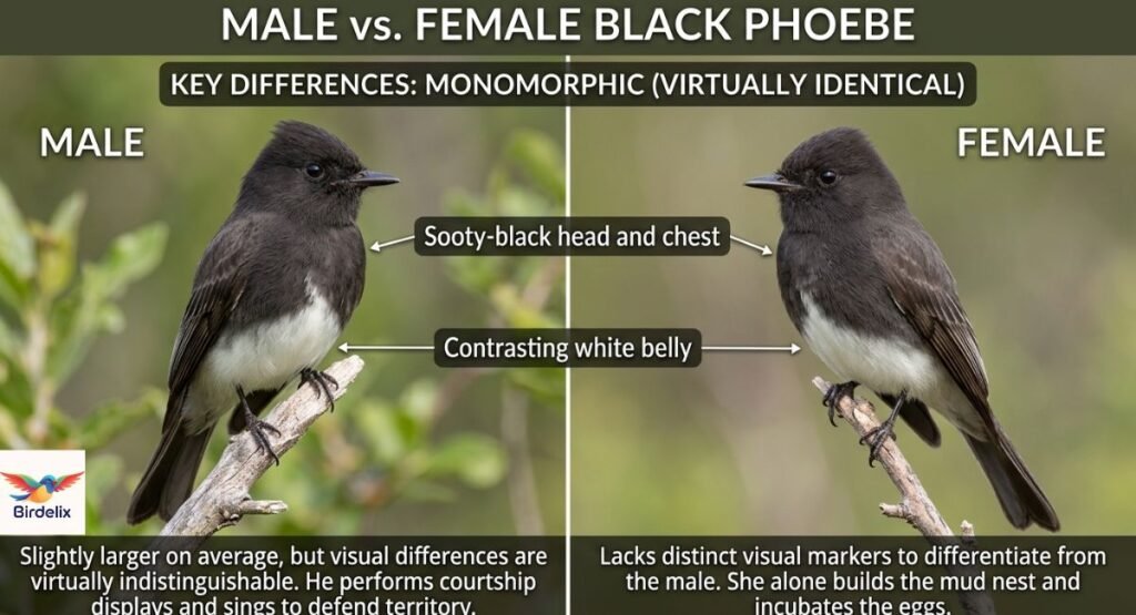 Male vs. Female Black Phoebe Bird: Key Differences