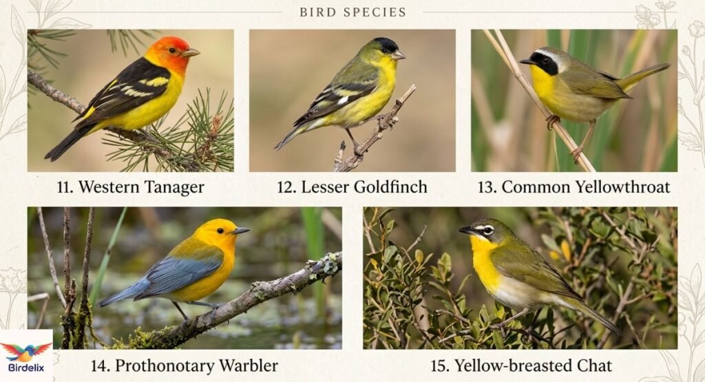 Types of Yellow Birds