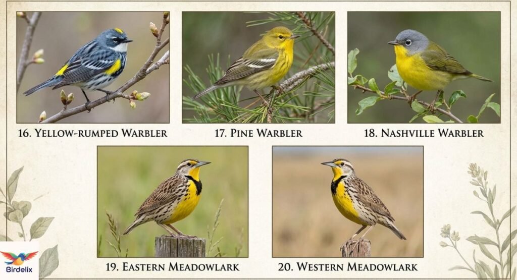 Types of Yellow Birds