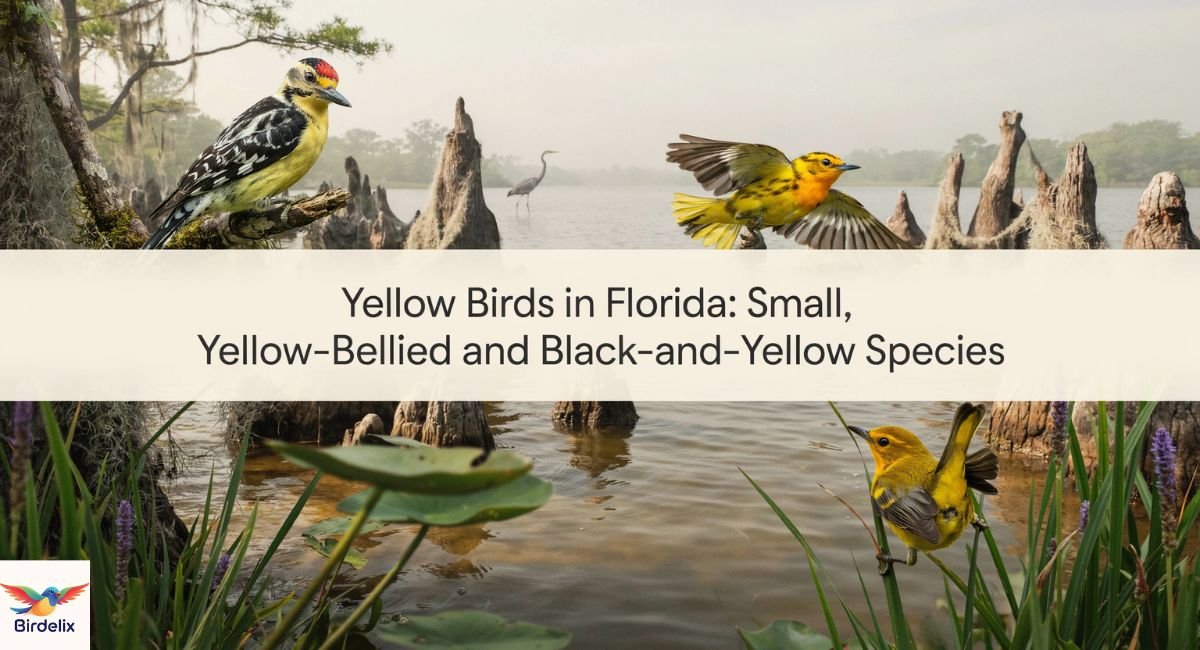 Yellow Birds in Florida: Small, Yellow-Bellied and Black-and-Yellow Species